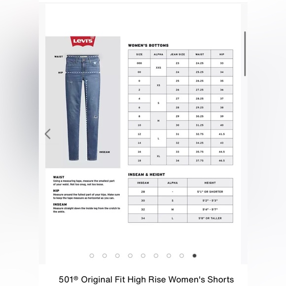 501® ORIGINAL FIT HIGH RISE WOMEN'S SHORTS - Picture 15 of 15